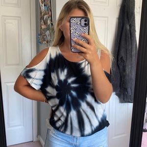 COPY - Forever 21 Tie-Dye Cold Shoulder Blouse